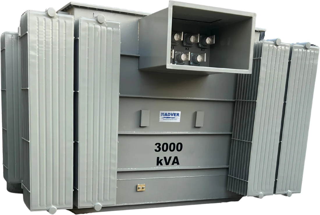 Transformador MADVER tipo subestación 3000 kVA con garganta